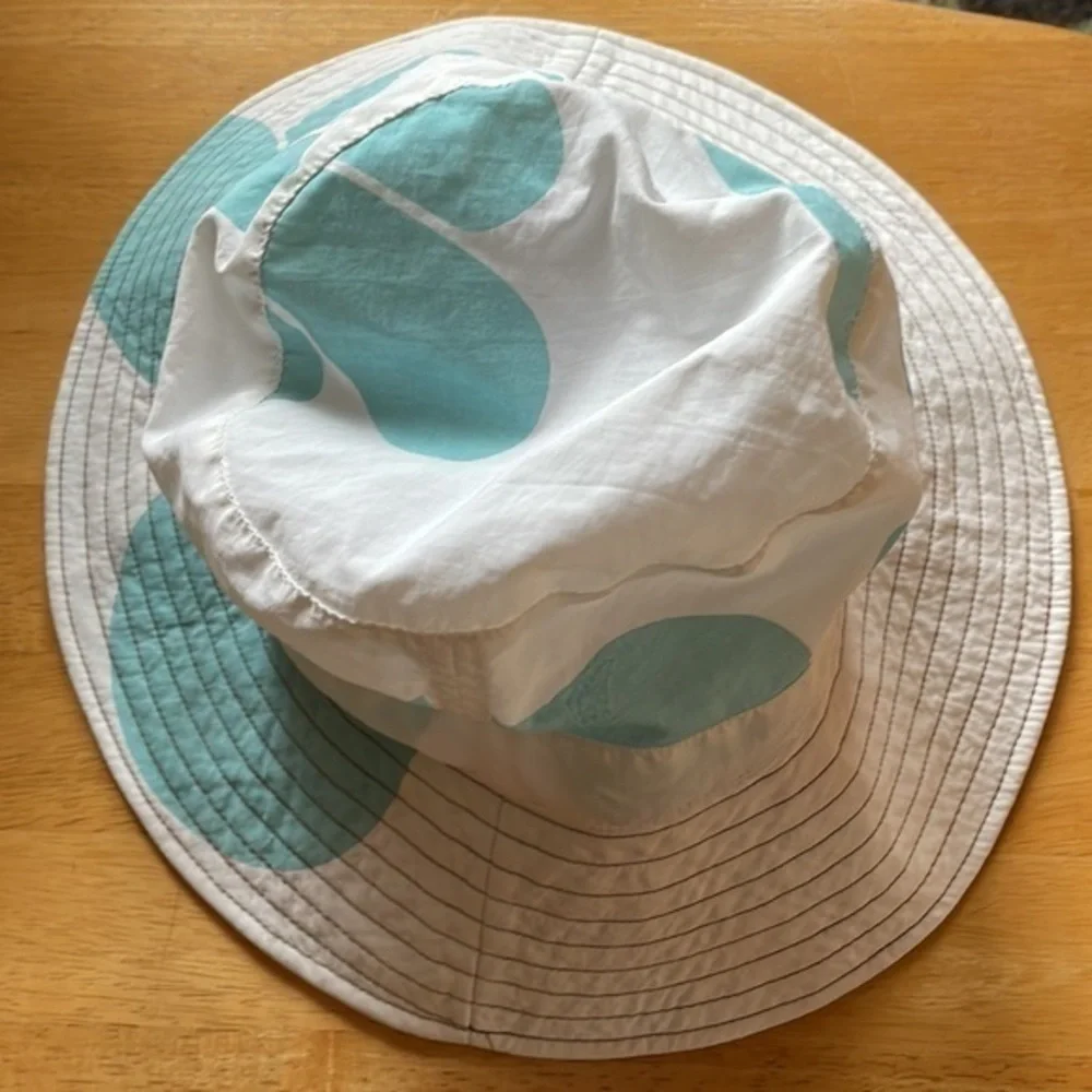 Bucket Hat Sun Hat Beach‎ Vacation Children’s white aqua